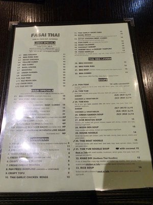 Menu photo 2 Fa-Sai Thai Garden Grove, CA
