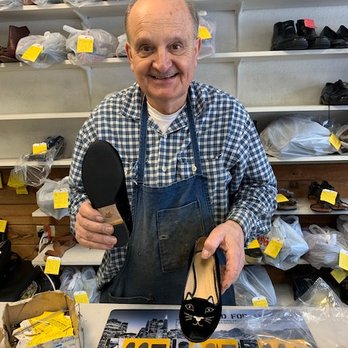 John's Shoe Repair - John with my shoes! - Shoe Repair Near Me - Wheaton, Illinois