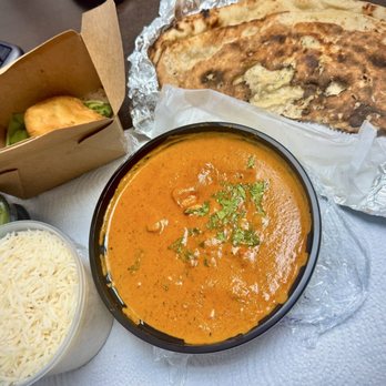Bombay Corner - Vegetable Samosa, Butter Chicken, Naan, & Basmati Rice - Indian Near Me - Miami, Florida Bombay Corner - Vegetable Samosa, Butter Chicken, Naan, & Basmati Rice - Indian Near Me - Miami, Florida