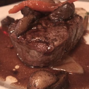 Irene's - Irene's tenderloin with Crimini mushrooms pancetta red pepper in Cabernet sauce with au-gratin potatoes. PURE MAGIC. - Italian Near Me - New Orleans, Louisiana Irene's - Irene's tenderloin with Crimini mushrooms pancetta red pepper in Cabernet sauce with au-gratin potatoes. PURE MAGIC. - Italian Near Me - New Orleans, Louisiana