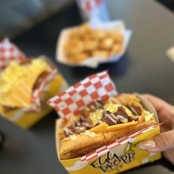 Buldogis Gourmet Hot Dogs - Bacon Eggdrop Tater Tots