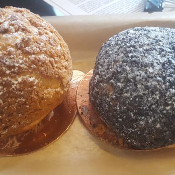 Bibble & Sip - Earl grey and black sesame cream puffs - Coffee & Tea Near Me - New York, New York Bibble & Sip - Earl grey and black sesame cream puffs - Coffee & Tea Near Me - New York, New York