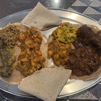 Aster's Ethiopian Restaurant - Meat Combo - Ethiopian Near Me - Austin, Texas
