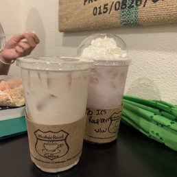 Iced Chai Latte (left) and Raspberry Italian Soda (right) Iced Chai Latte (left) and Raspberry Italian Soda (right)