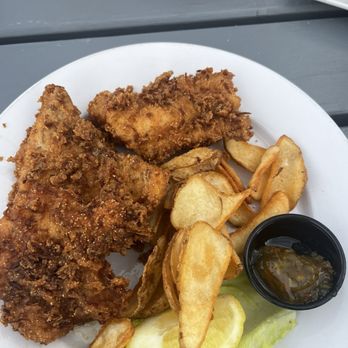 H2O's Waterside Grill - Hawaiian cod and fries with orange marmalade. Super fresh and moist. - Bars Near Me - Bay City, Michigan H2O's Waterside Grill - Hawaiian cod and fries with orange marmalade. Super fresh and moist. - Bars Near Me - Bay City, Michigan