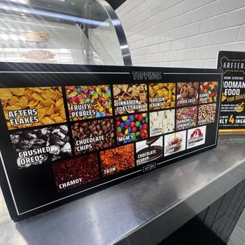 Afters Ice Cream - toppings (do not get gummy bears, they will freeze in the ice cream and be hard to chew) - Desserts Near Me - Fountain Valley, California