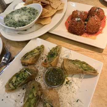 The Cheesecake Factory - avocado egg rolls, spinach and cheese dip, fried macaroni and cheese! - American Near Me - Albany, New York The Cheesecake Factory - avocado egg rolls, spinach and cheese dip, fried macaroni and cheese! - American Near Me - Albany, New York