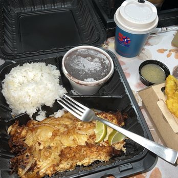Sergio's Restaurant - Mojo Shredded Chicken rice and beans and tostones - Cuban Near Me - Pembroke Pines, Florida Sergio's Restaurant - Mojo Shredded Chicken rice and beans and tostones - Cuban Near Me - Pembroke Pines, Florida