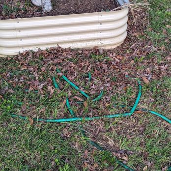 Messy Call Jesse - Leaves on ground and mowed over hose. - Pressure Washers Near Me - Villa Rica, Georgia
