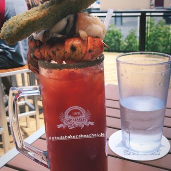 Studebakers - a bloody drink with onion rings on top - Canadian (New) Near Me - Orillia, Ontario