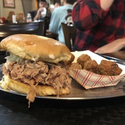 Boarhog's Barbeque - Pulled pork sandwich (small) $6