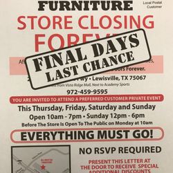 All Must Go Furniture Liquidators