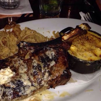 Lindey's - 18 ounce prime bone in ribeye! Fu**ing awesome!!! Mac n cheese is killer. - New American Near Me - Columbus, Ohio