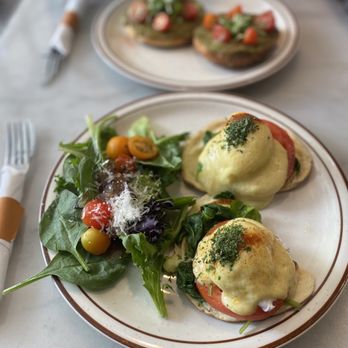 Basilur - Florentine Egg Benedict, everything bagel - Coffee & Tea Near Me - Buena Park, California