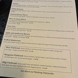 Levity Bar and Bistro - Current food menu as of Jan 2023.