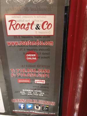 Menu photo 2 Roast & Co Cafe Kew Gardens, NY