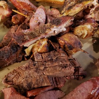 Hard Eight BBQ - 2nd meat tray with shrimp and chicken poppers. - Barbeque Near Me - The Colony, Texas Hard Eight BBQ - 2nd meat tray with shrimp and chicken poppers. - Barbeque Near Me - The Colony, Texas