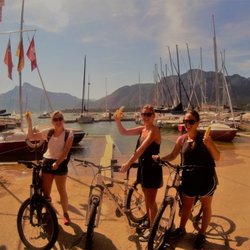 Monkey Business Adventure Tours - Start of the Mondsee lake bike tour!! With bikes and a banana ready to go!!