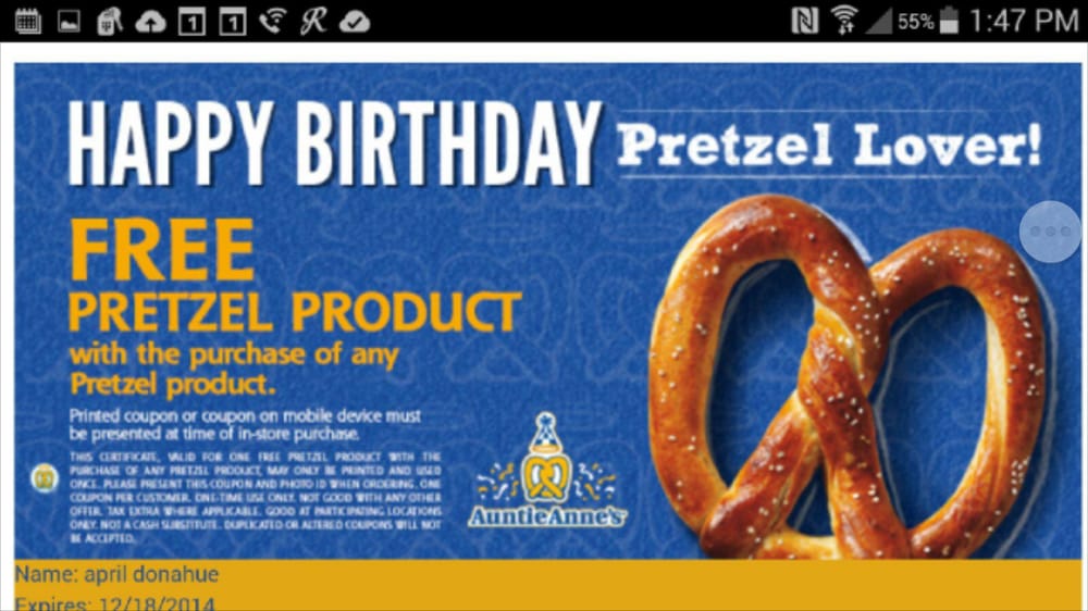 AUNTIE ANNE’S PRETZELS 1860 Tamiami Trl N, Naples, Florida Pretzels