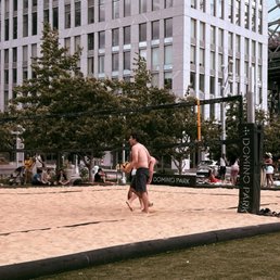 Volley ball at Domino park