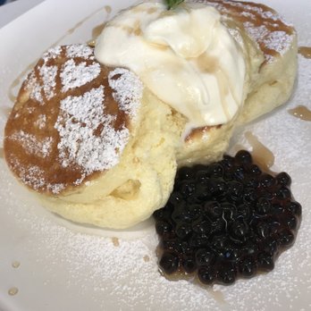 Miss Cheese Tea Cafe - Souffle Lava Flow Boba Pancake - Bubble Tea Near Me - Pasadena, California