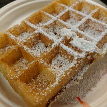 Maison Dandoy - Brussels waffle with powdered sugar - Bakeries Near Me - Brussels, BRU Maison Dandoy - Brussels waffle with powdered sugar - Bakeries Near Me - Brussels, BRU