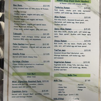 MISO Ramen and Poke Bar - Menu - Ramen Near Me - Sebastian, Florida MISO Ramen and Poke Bar - Menu - Ramen Near Me - Sebastian, Florida