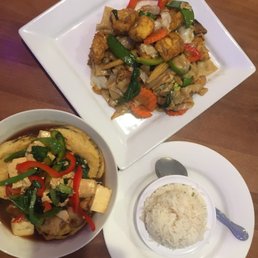Fried eggplant & drunken noodle Fried eggplant & drunken noodle