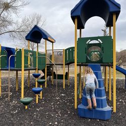 San Benito County Historical Park - Climbing obstacles on play structure