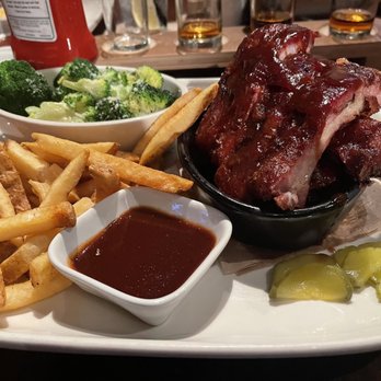 Jack Stack Barbecue - Freight House - Honey Glazed Baby Back Ribs, fries & broccoli - Barbeque Near Me - Kansas City, Missouri Jack Stack Barbecue - Freight House - Honey Glazed Baby Back Ribs, fries & broccoli - Barbeque Near Me - Kansas City, Missouri