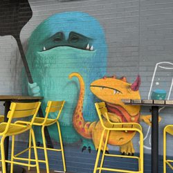 Little Beast Cafe & Bistro - Fun patio mural