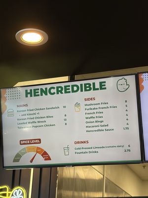 Menu photo 1 Hencredible Las Vegas, NV