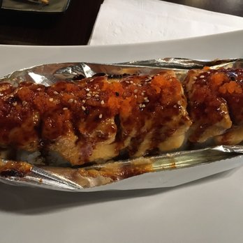 Tsunami Sushi & Grill - Baked Salmon Roll - Japanese Near Me - Flower Mound, Texas Tsunami Sushi & Grill - Baked Salmon Roll - Japanese Near Me - Flower Mound, Texas