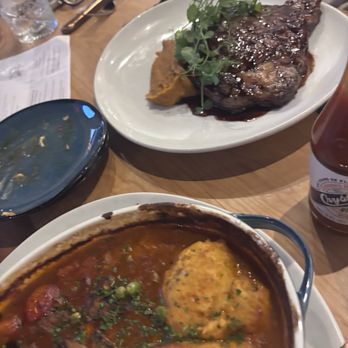 Agapi Bistro + Garden - Mushroom lions mane steak and dumplings - Mediterranean Near Me - Pensacola, Florida Agapi Bistro + Garden - Mushroom lions mane steak and dumplings - Mediterranean Near Me - Pensacola, Florida