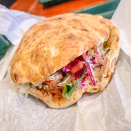 a closeup of a sandwich