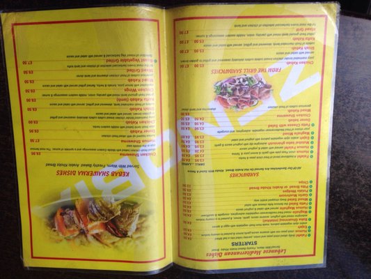 Menu photo 1 Zenobia Edinburgh, EDH