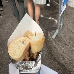 Greek Festival at Holy Trinity - Holy Cross - Kalamaki (pork kabob)