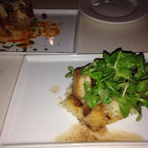 Photo of Market Cafe - New York, NY, United States. Not the best pic but my entree of Scallops & Meatballs!