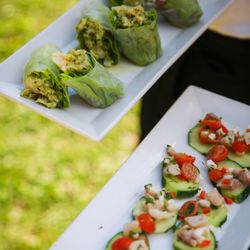 Chef Leo Kauai - Wedding Pupus:
Summer Rolls
Ceviche on Cucumber