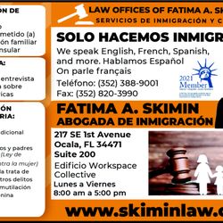 Law Offices of Fatima A. Skimin - IMMIGRATION SERVICES- ASYLUM; VAWA, U VISA, TPS; FIANCE VIS
