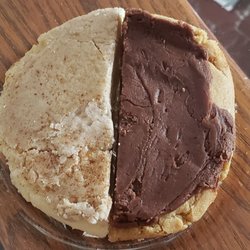 Pop Drinks - Half Sugardoodle/Half Chocolate Peanut Butter cookie.  They're big enough to share!