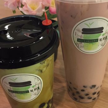 Tea's Memory - Matcha milk tea with brown sugar boba and taro milk tea with regular boba - Coffee & Tea Near Me - Farmington, Utah Tea's Memory - Matcha milk tea with brown sugar boba and taro milk tea with regular boba - Coffee & Tea Near Me - Farmington, Utah