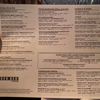 Red Ash - Menu - Italian Near Me - Austin, Texas Red Ash - Menu - Italian Near Me - Austin, Texas