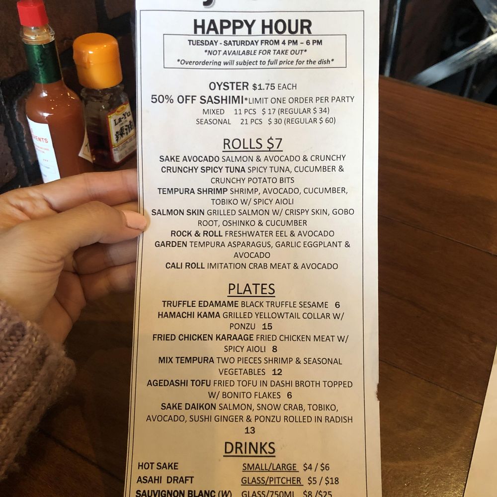 Yoji Sushi House - July 2023 happy hour menu - Sushi Bars Near Me - San Francisco, California Yoji Sushi House - July 2023 happy hour menu - Sushi Bars Near Me - San Francisco, California