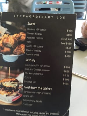 Menu photo 2 Extraordinary Joe Newtown, QLD Menu photo 2 Extraordinary Joe Newtown, QLD