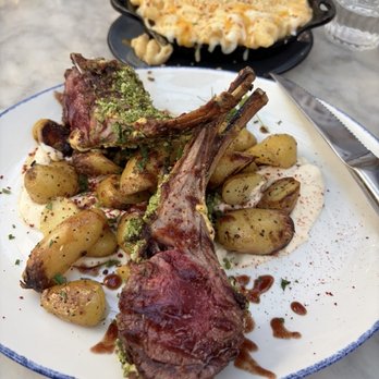 Blue Door Kitchen & Garden - Lamb Rack and Mac n Cheese - American Near Me - Chicago, Illinois Blue Door Kitchen & Garden - Lamb Rack and Mac n Cheese - American Near Me - Chicago, Illinois