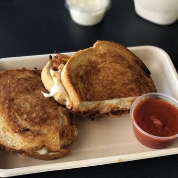 Burnt Crumbs - Spaghetti grilled cheese - New American Near Me - Irvine, California Burnt Crumbs - Spaghetti grilled cheese - New American Near Me - Irvine, California