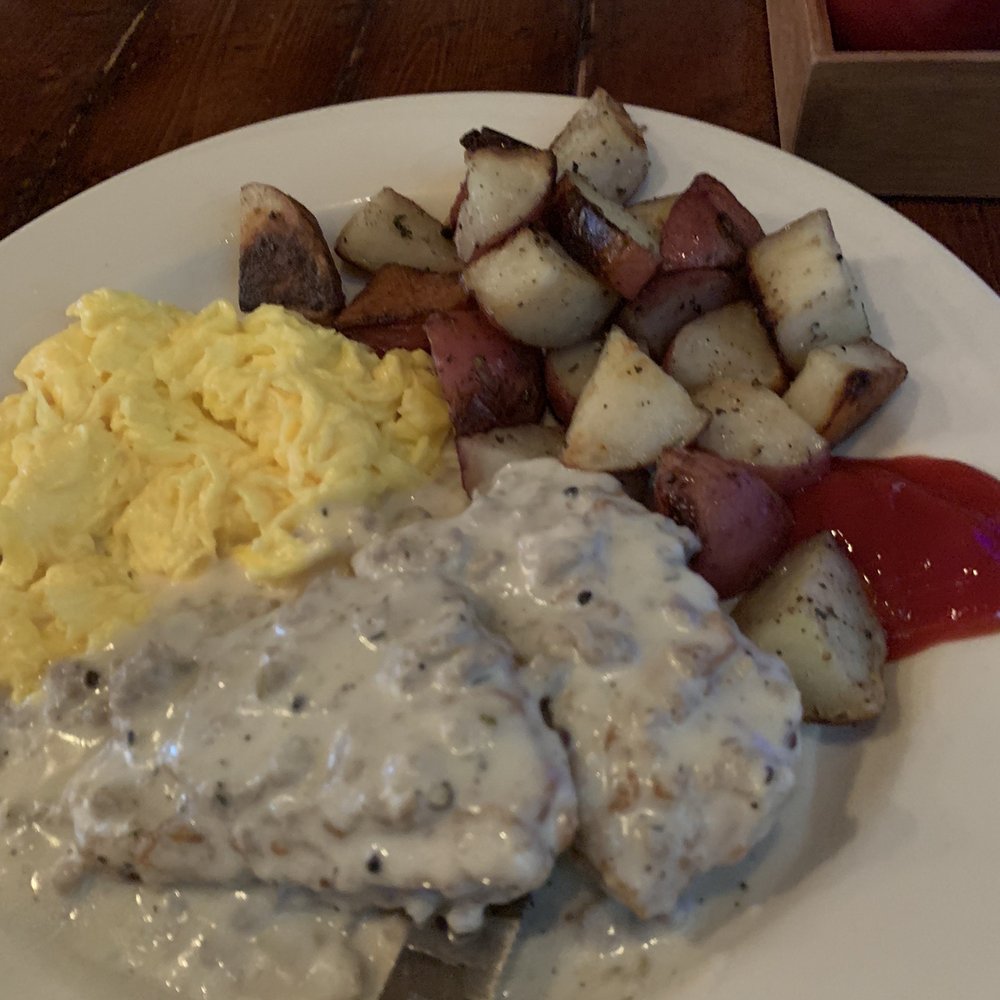 Americana - Chicken fried steak (I added the ketchup) - New American Near Me - Seattle, Washington Americana - Chicken fried steak (I added the ketchup) - New American Near Me - Seattle, Washington