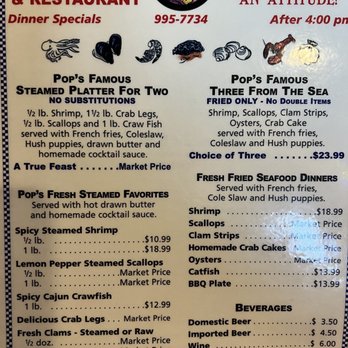 Pop's Raw Bar & Restaurant - Menu - Seafood Near Me - Buxton, North Carolina Pop's Raw Bar & Restaurant - Menu - Seafood Near Me - Buxton, North Carolina