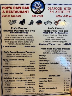 Menu photo 2 Pop's Raw Bar & Restaurant Buxton, NC